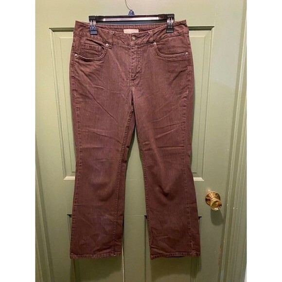 Coldwater Creek Womens Petite Sz 10P Brown Mid-Rise Bootcut Jeans Casual Stretch - Picture 1 of 10